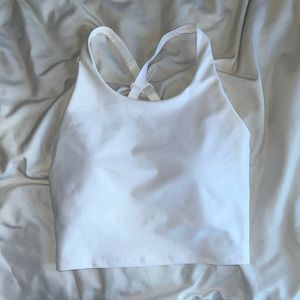White workout tank